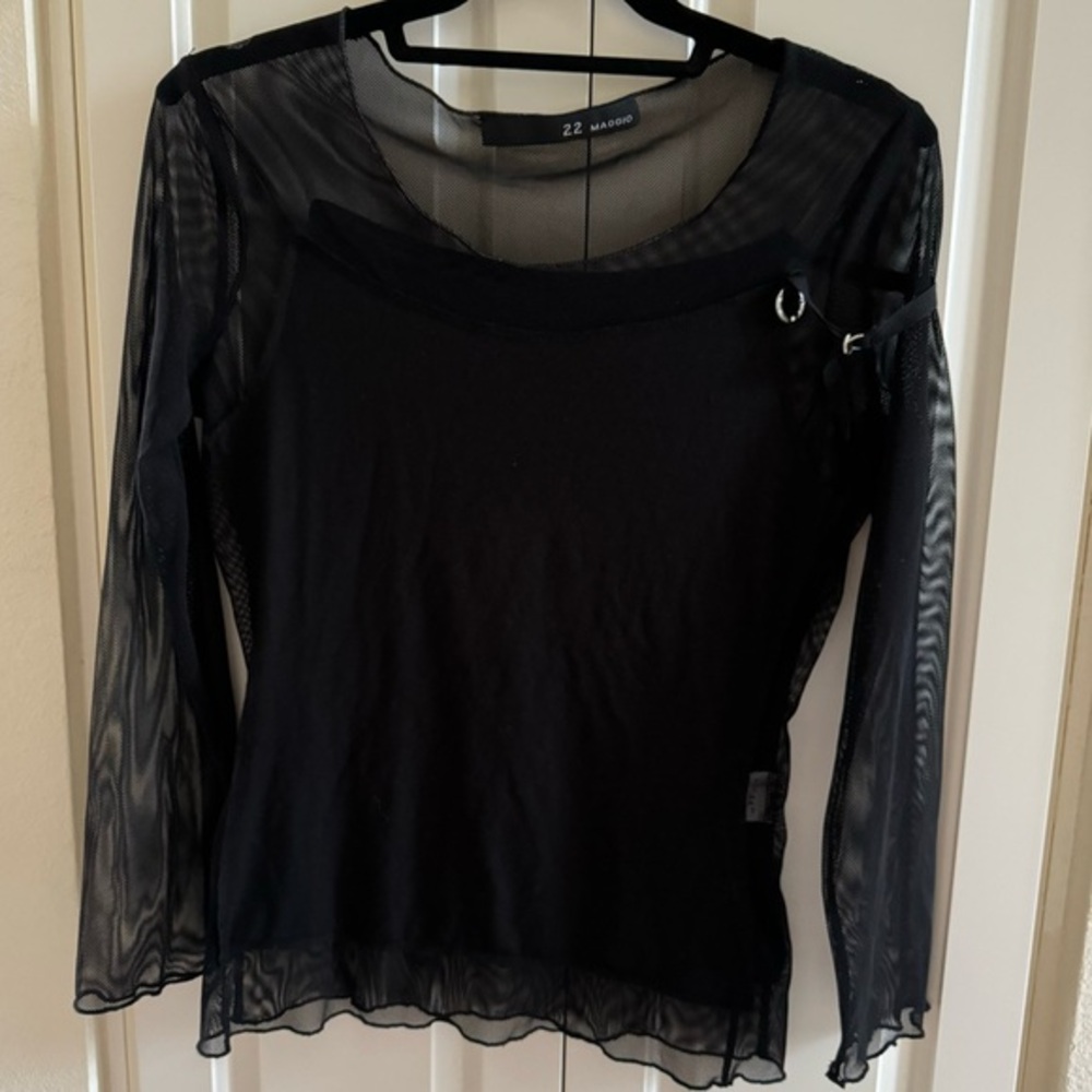 NEW Mesh Black Top - 22 MAGGIO by MARIA GRAZIA SEVERI
